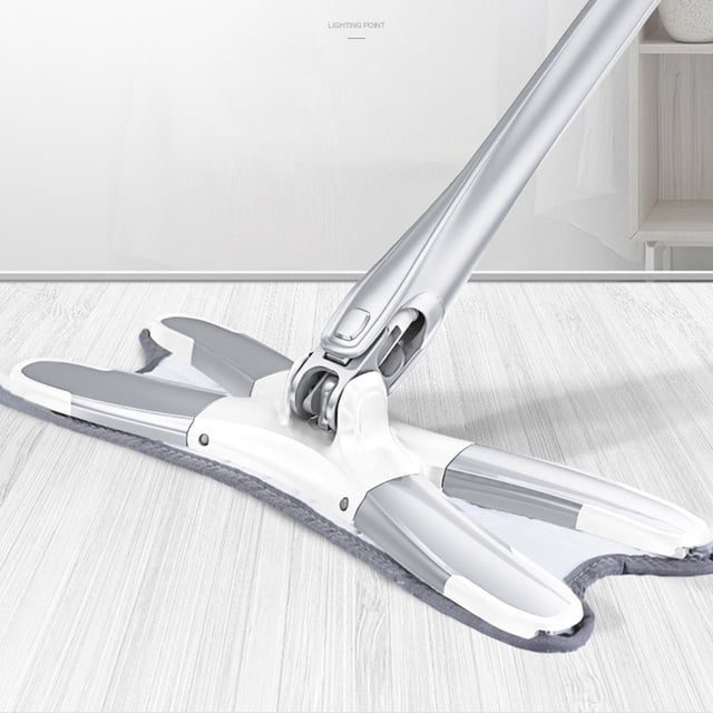 Fregona de limpieza de 360 grados fregona giratoria para suelo doméstico para el hogar (fregona + 4 paños) JShteea Libre de BPA