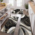 thumbnail image 2 of Black White Marble Gold Line Pattern Kitchen Rugs Sets Of 3,Kitchen Runner Rugs Non Skid Washable,Decorative Kitchen Floor Mats for Kitchen,Sink,Laundry,17"x30"+ 17"x47" + 17"x59", 2 of 6