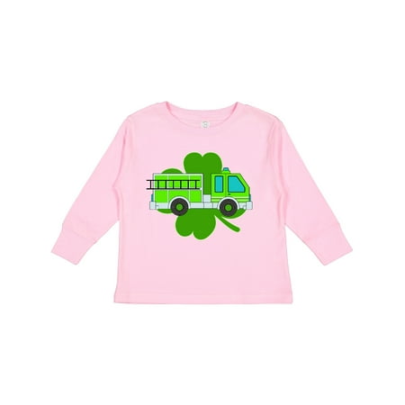 

Inktastic St. Patrick s Day Green Fire Truck with Clover Gift Toddler Boy or Toddler Girl Long Sleeve T-Shirt