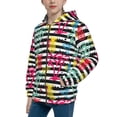 thumbnail image 2 of Pofeuu Trendy Colorful Pineapples Print Teenage Zipper Hoodie Sweatshirts Hooded Casual Jackets With Pocket For Boys Girls-Small, 2 of 6