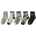 thumbnail image 5 of Esaierr 1-12 Years 5 Pairs Boys Socks for Kids Baby,Mid Calf Half Cushioned Socks,Soft Cotton Crew Socks, 5 of 9