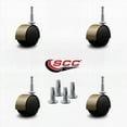 thumbnail image 2 of 2 Inch Floor Safe Antique Hooded Twin Wheel Caster Grip Neck Stem Set of 4, 2 of 2