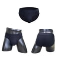 thumbnail image 2 of FhsagQ Underwear Mens Underwear Trunks Low Rise Comfortsoft Fashionable and Underwear With A Embossed Design Comfortable Shorts Mens Underwear Trunks White Super Fit Black L, 2 of 6