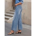 thumbnail image 7 of EMMIOL Women's 2026 Vintage Y2K Distressed Mid Waist Wide Leg Denim Jeans, 7 of 7