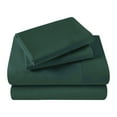 thumbnail image 2 of Modern 400-Thread Count Egyptian Cotton Stripe Casual Deep Pocket Sheet Set, King, Hunter Green by Blue Nile Mills, 2 of 8