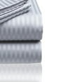 thumbnail image 2 of Embossed 1800 Series Wrinkle Resistant Stripe All Season Bed Sheet Set Gray by Plazatex, 2 of 2