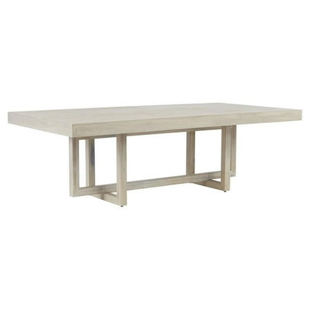 Pemberly Row 78x47" Contemporary Wood Dining Table in Barley Natural