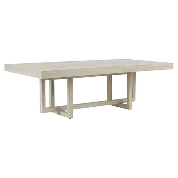Pemberly Row 78x47" Contemporary Wood Dining Table in Barley Natural