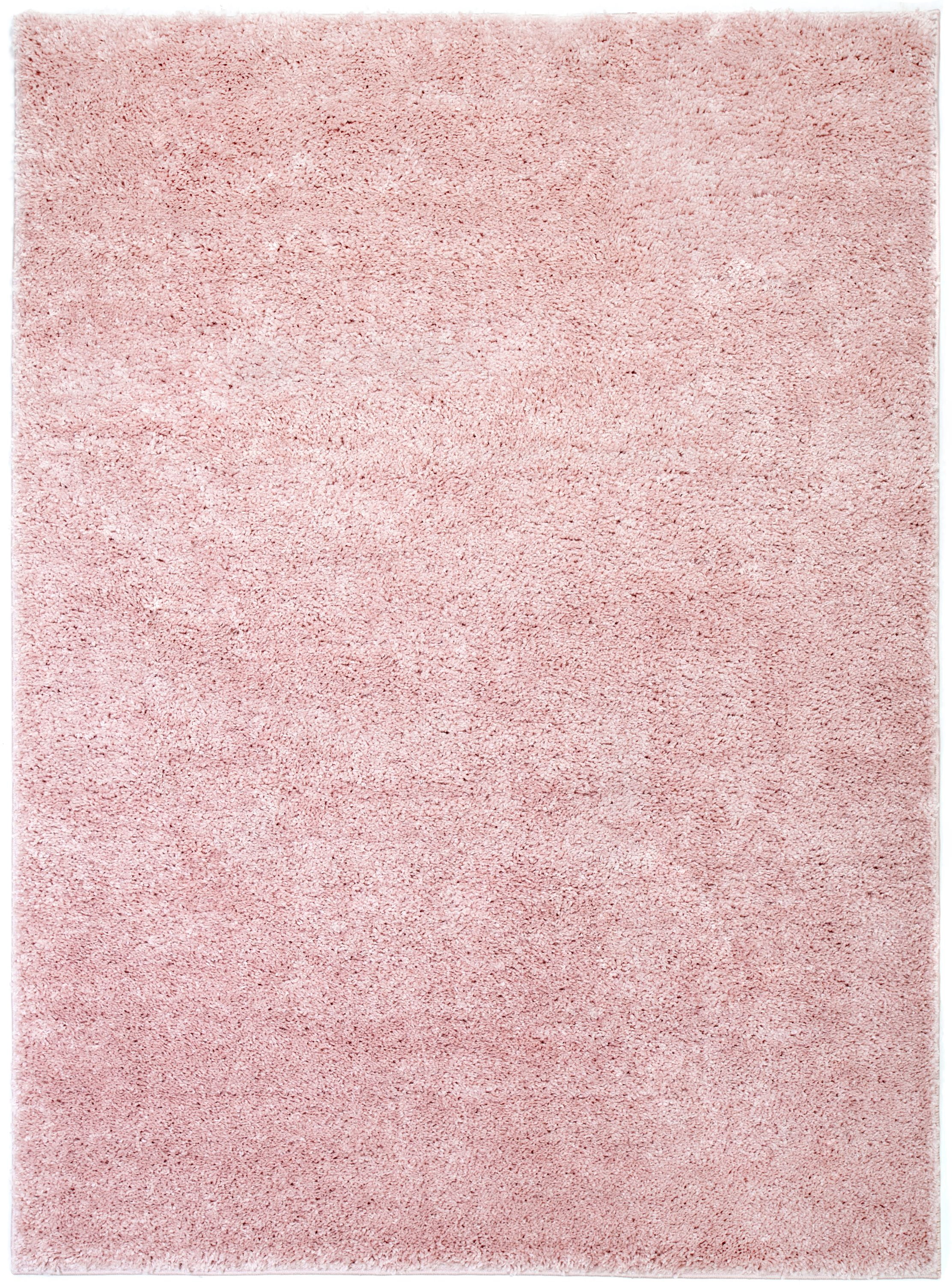 Well Woven Madison Shag Piper Pink Ethnic Modern Shag Solid Plain 3'11" x 5'3" Area Rug