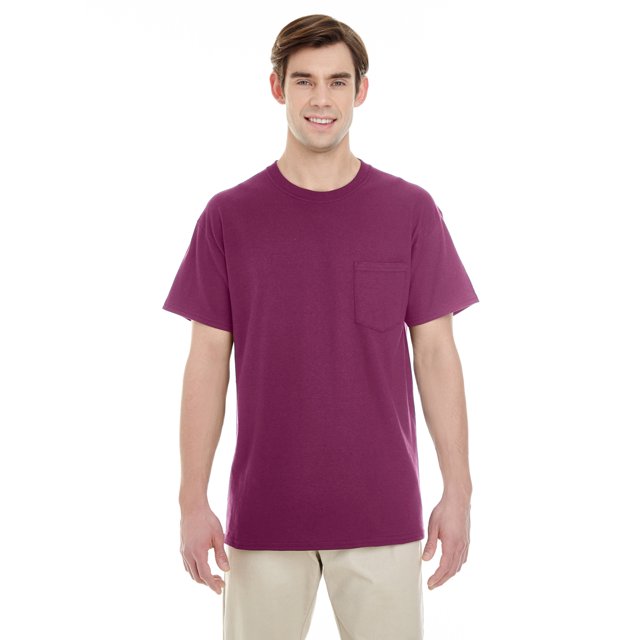 T-Shirt à Poche en Coton Épais 5.3 Oz. pour Adulte