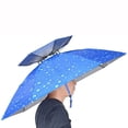 thumbnail image 1 of Chapeau Parapluie de Pêche Pliant Protection Solaire et Pluie Réglable Multifonction pour Extérieur Bleu, 1 of 7