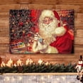 thumbnail image 3 of wall26 Canvas Print Wall Art Santa Claus Christmas Tree Presents Celebrations &amp; Holidays Decorative Illustrations Modern Art Scenic Colorful Warm for Living Room, Bedroom, Office - 12"x18&qu, 3 of 5