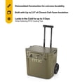 thumbnail image 3 of RTIC 45 QT Ultra-Tough Wheeled Hard-Sided Ice Chest Cooler, Fits 60 Cans, Olive, 3 of 9