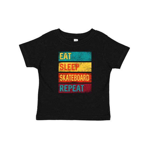 Inktastic Skateboarding Eat Sleep Skateboard Repeat Boys or Girls Baby T-Shirt