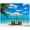 Beach Bench, variant on 12 x 10 in Animals Theme Computer Mouse Pad for Desk, Premium-Textured Non-Slip Rubber Stitched Edges Waterproof Square Mouse Mat for Gaming Work Wireless Mice