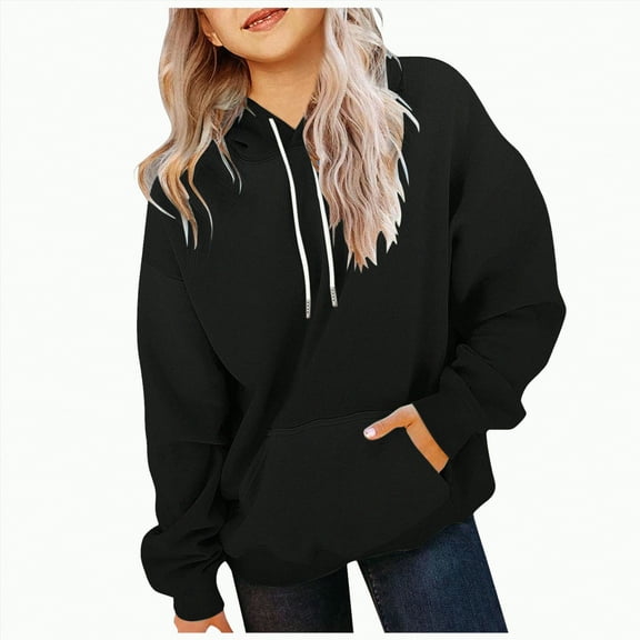 Godom Girls Gradient Hoodies Front Pockets- Fashion Casual Pullover Long Sleeve Kids Sweatshirt