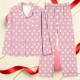 thumbnail image 3 of Gytharion Womens Pajama Sets Cute Star Print Sleepwear Sets Long Sleeve Button Down Lapel Top and Long Pant Pj Sets 2 Piece Loungewear Outfits with Pockets, 3 of 5