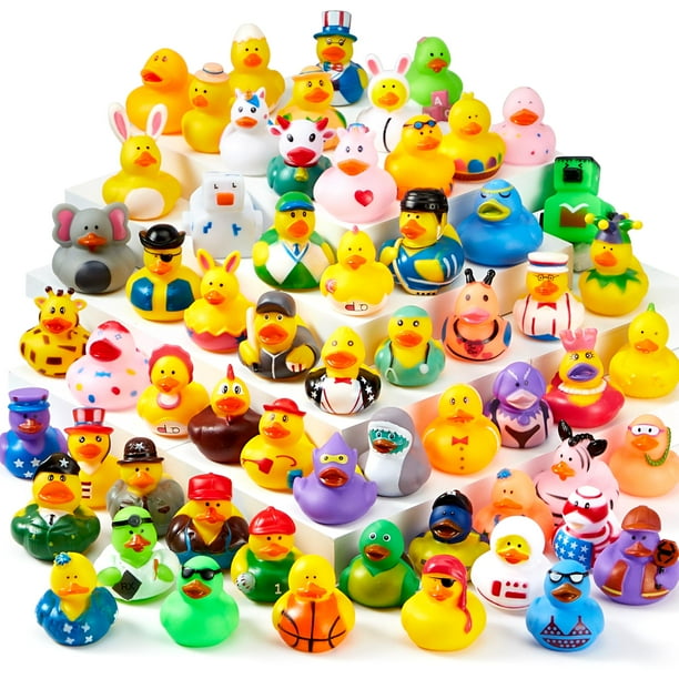 Juguete de baño JOYIN, 240 unidades, minipatos de goma de 5 cm, varios