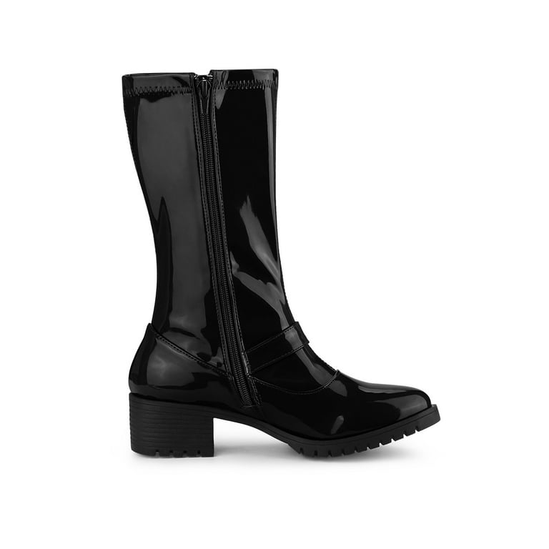 Patent calf boots Clearance