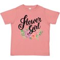 thumbnail image 3 of Inktastic Flower Girl Hand Lettering with Flowers Illustration Girls Toddler T-Shirt, 3 of 5