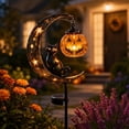 thumbnail image 4 of Moontgen Halloween Solar Garden Stake Lights, Black Cat Pumpkin and Moon Shaped Waterproof Outdoor Decor Lights for Yard, Pathway and Patio (A), 4 of 9