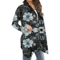 thumbnail image 4 of Hxshgdsn Womens Tops Women's Floral Cardigan 2025 Long Sleeve Boho Essentials Fall Outfits For&nbsp;Women&nbsp;2025 Black M, 4 of 6