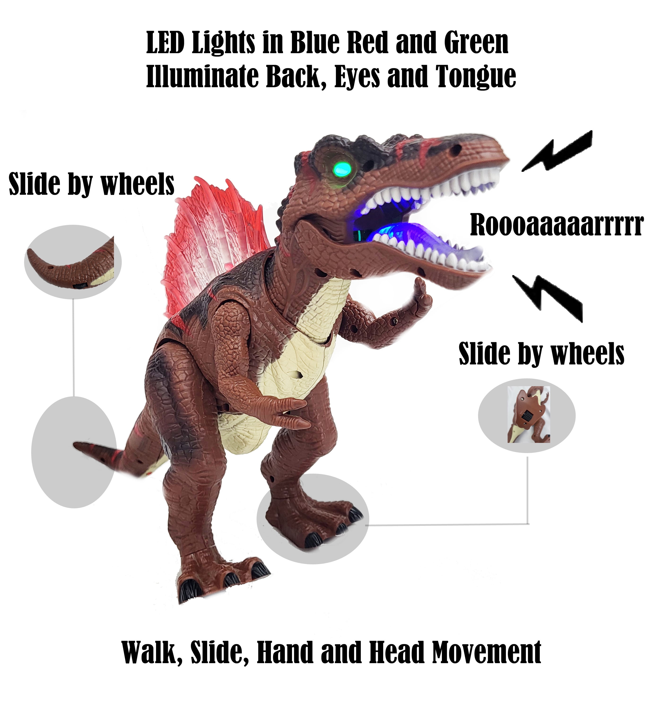 Large Walking and Shake Head with Roar Sound and Light Dinosaur Toy