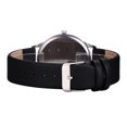 thumbnail image 3 of Reloj de pulsera de cuarzo para hombre, informal, de moda, con correa de PU (negro), 3 of 5