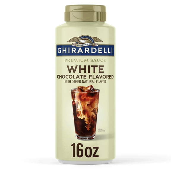 GHIRARDELLI Premium White Chocolate Flavored Sauce, 16 oz Bottle