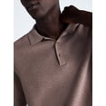 thumbnail image 5 of Free Assembly Men's Textured Polo Sweater with Short Sleeves, Lightweight, Sizes XS-3XL, 5 of 6