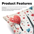 thumbnail image 2 of Eiffel Tower Luxurious Velvet Decorative Pillows Covers Set of 2 - Unique Patterns, 16x16, 18x18, 20x20 Inches - Throw Pillow Covers for Home Decor, Bedroom, Living Room for Various Occasions, 2 of 6
