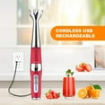 thumbnail image 2 of HAHDAXIA Cordless Hand Blender: Rechargeable Cordless Immersion Blender Handheld, 21-Speed & 3-Angle Adjustable with 304 Stainless Steel Blades for Milkshakes | Smoothies | Soup| Puree | Baby, 2 of 6