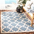 thumbnail image 3 of SAFAVIEH Courtyard Amanda Geometric Indoor/Outdoor Area Rug, 6'7" x 9'6", Blue/Beige, 3 of 10