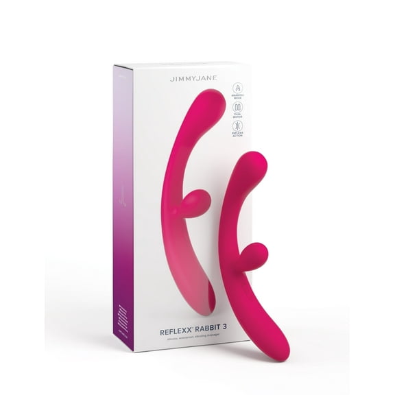 JimmyJane Reflexx Rabbit 3 Rabbit Vibrator, Pink
