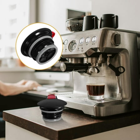 BRIGHTFUFU 1Pack Coffee Accessories Lid Round Shape Black Color For Home And Restaurant