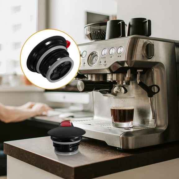 BRIGHTFUFU 1Pack Coffee Accessories Lid Round Shape Black Color For Home And Restaurant
