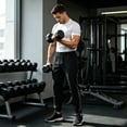 thumbnail image 2 of AZoiNM Men's Loose Fit Joggers Colorblock Ankle Cuff Drawstring Nylon Spandex Outdoor Casual Pants, 2 of 8