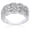 Silver, variant on Delicate Cross-braided Diamond-encrusted Ring