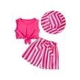thumbnail image 3 of Sentuca Toddler Clothes Girls Summer Outfit Sets Tank Tops and Shorts and Sun Cap 3PC Casual Wear Size 3 Years, 3 of 8
