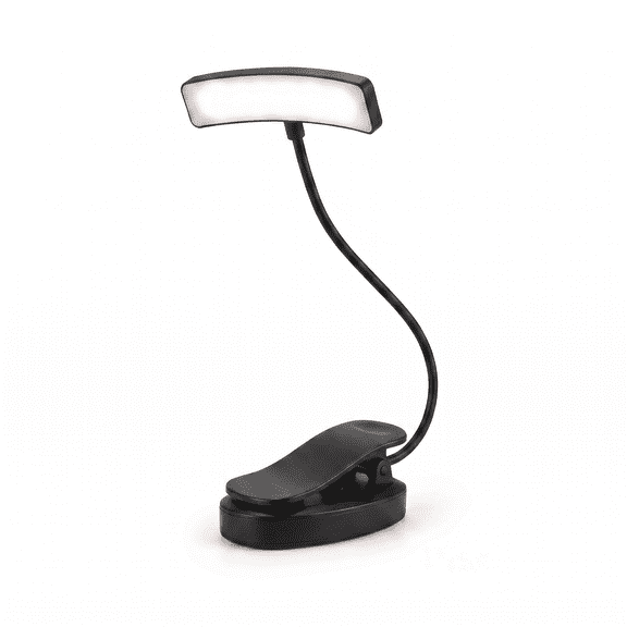 DAYBETTER Rechargeable Book Light, 10 LEDs Cool White 3 Brightness Levels Clip On Reading Light, 120lm Eye Caring Lamp for Reading in Bed, Bookworms, Kids