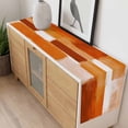 thumbnail image 4 of Burnt Orange Geometric Table Runner - 72 Inch Long, Kitchen Dining Table Runner Dresser Scarves, Watercolor Ombre Modern Abstract Art Farmhouse Decor for Coffee Tables Wedding Party Banquet, 4 of 8