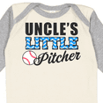 thumbnail image 4 of Inktastic Baseball Uncles Little Pitcher Boys Long Sleeve Baby Bodysuit, 4 of 5