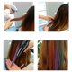 thumbnail image 2 of Tizas para el cabello con peine, tinte temporal lavable para el cabello de niñas, ideal para fiestas de cumpleaños y cosplay (rosa)., 2 of 5