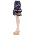 thumbnail image 4 of Max Studio London Womens Floral Flared Skirt, Blue, X-Small, 4 of 5