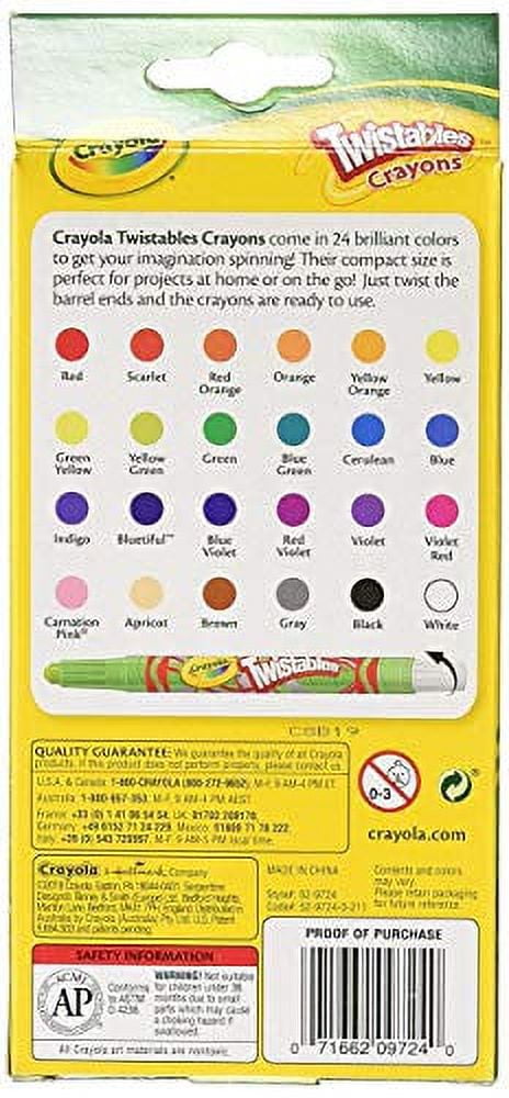 Crayola Mini Twistable Crayons 24 in a Box (Pack of 4) 96 Crayons in Total