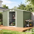 thumbnail image 2 of Outsunny 9.1'x 6.4' x 6.3' Garden Storage Shed w/ Steel Foundation Kit, 2 of 10
