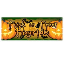 Trick Or Treat Hayride 13 oz Vinyl Banner With Metal Grommets
