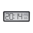 thumbnail image 1 of Digital Wall Clocks Battery Operated,Modern Wall Clocks for Living Room Decor, Simple Digital Wall Clock with Temperature/Date/Time, Small Desk Clock for Bedroom Office(Black), 1 of 5