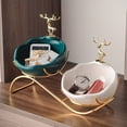 thumbnail image 3 of 1 Juego de zapatero de entrada elegante con bandeja de almacenamiento de llaves y estante para artículos diversos, decoración perfecta para mueble de TV y hogar para sala de estar, 3 of 4