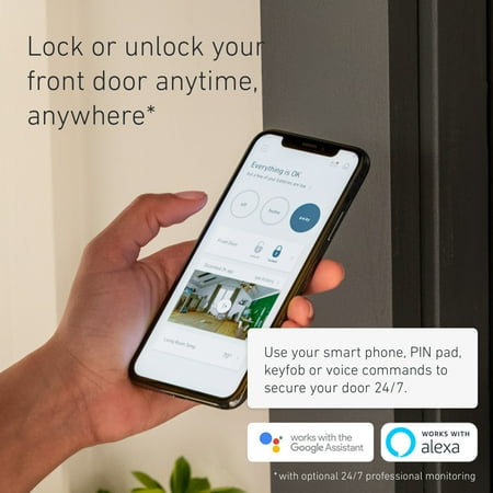 SimpliSafe - Smart Lock - Compatible with Gen 3 home security system - Black